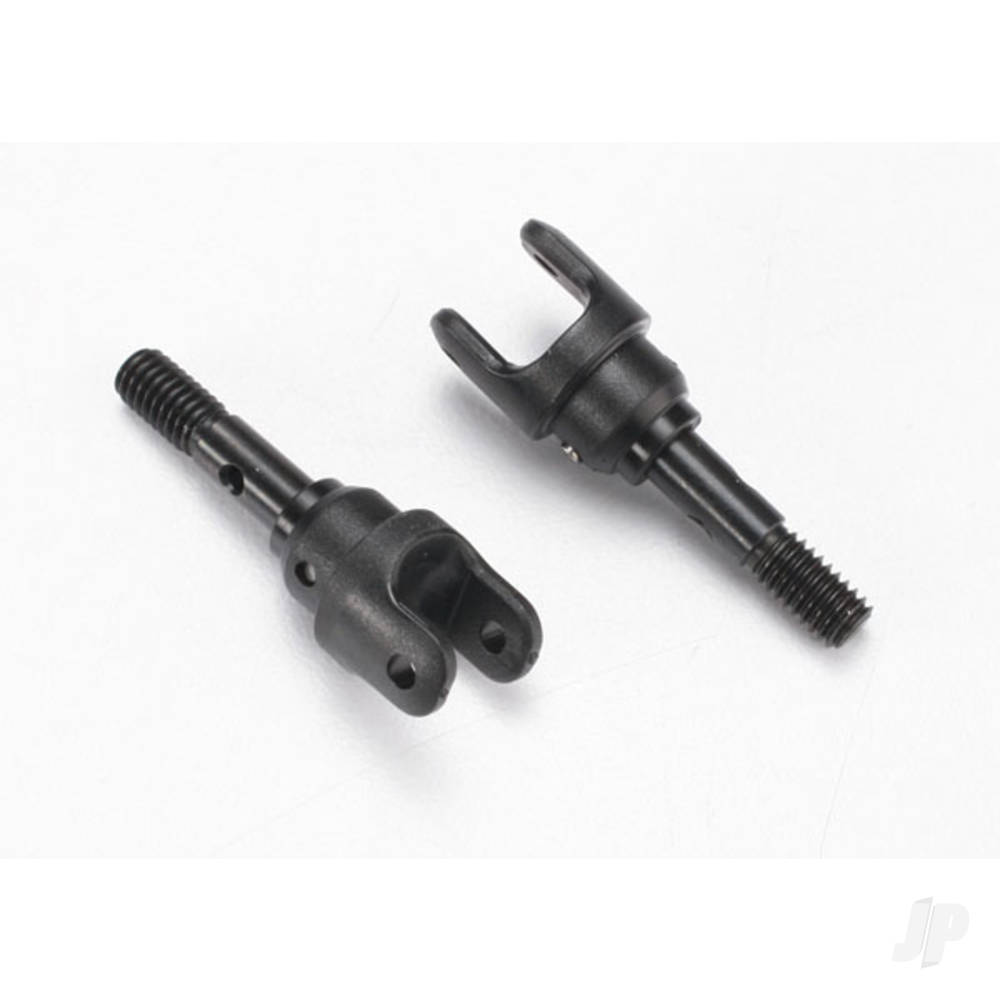 Traxxas Stub axle, Steel (2 pcs) / yokes (2 pcs) (assembled)