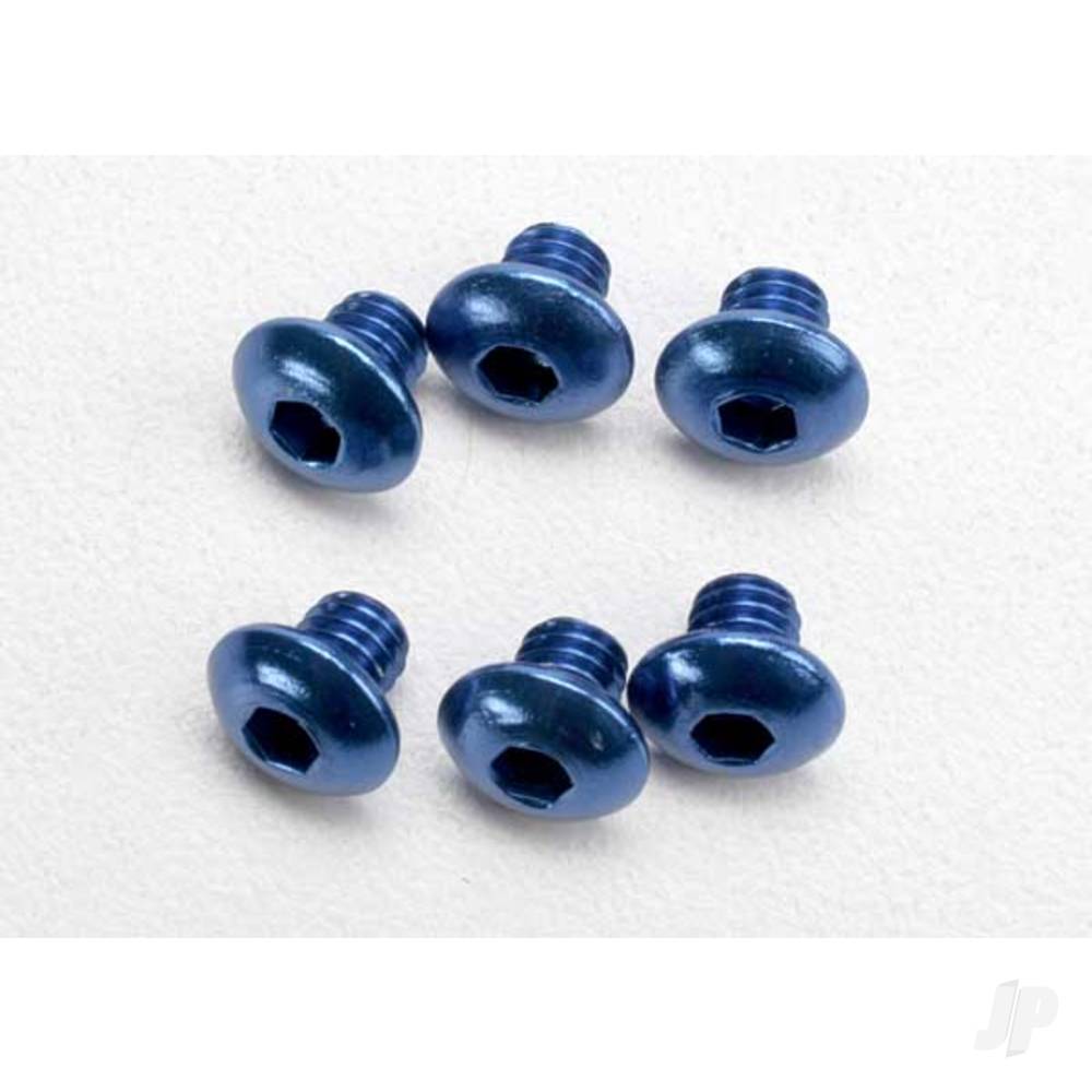 traxxas-screws-4x4mm-button-head-machine-aluminium-blue-hex-drive-6-pcs