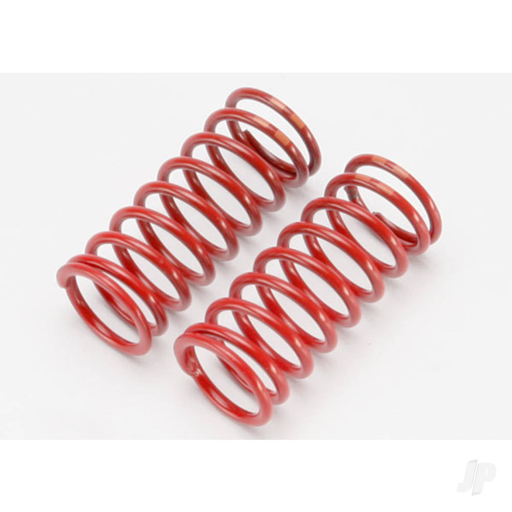 Traxxas Spring, shock (Red) (Long) (GTR) (5.4 rate double Orange stripe) (1 pair)