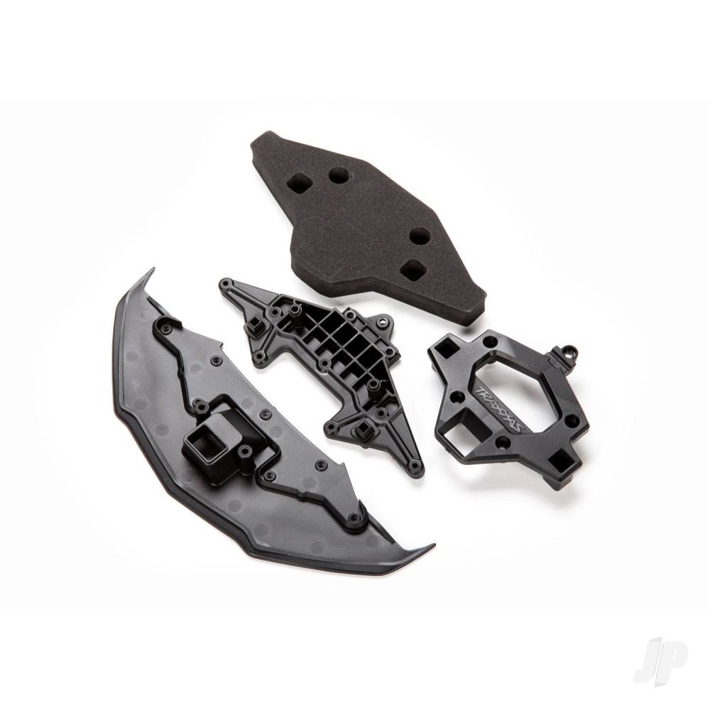 Traxxas Bumper, Front / bumper mount / splitter / bumper foam