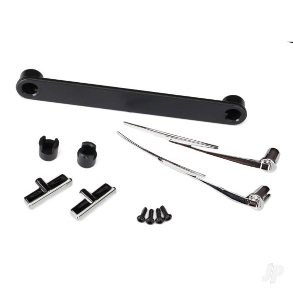 Traxxas Door handles, left & right / windshield wipers, left & right / retainers (3 pcs) / 1.6x5 BCS (self-tapping) (4 pcs) (fits #8010 Body)-1