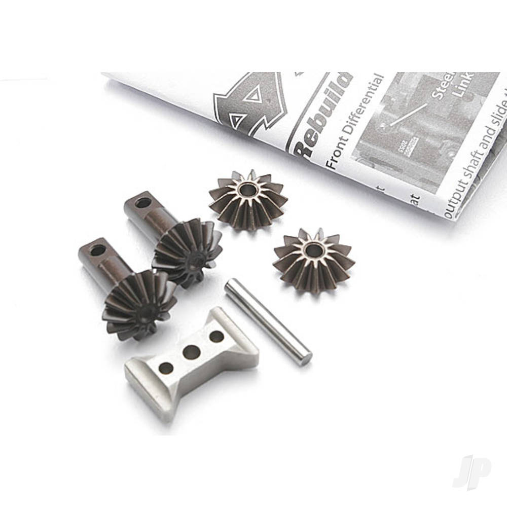 Traxxas Gear Set, Differential (output gears (2 pcs) / spider gears (2 pcs) / spider gear shaft / diff carrier support)