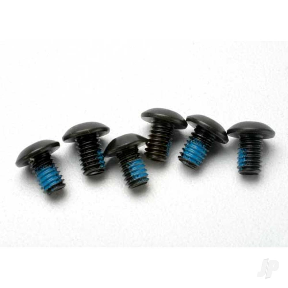 Traxxas Screws, 4x6mm button-head machine (hex drive) (with threadlock) (6 pcs)