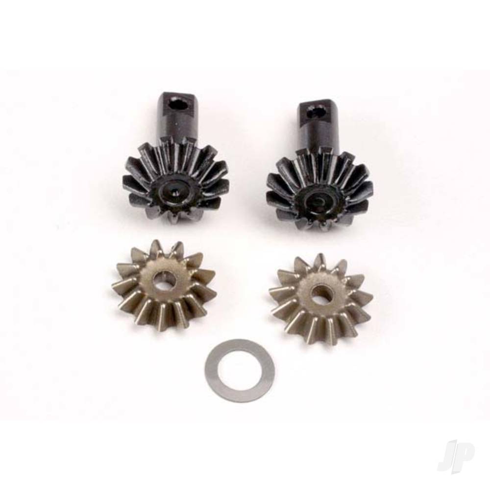 Traxxas Diff gear Set: 13-T output gear shafts (2 pcs) / 13-T spider gears (2 pcs) / spider shaft (1pc) / 6x10x0.5mm PTFE-coated washer (1pc)-1