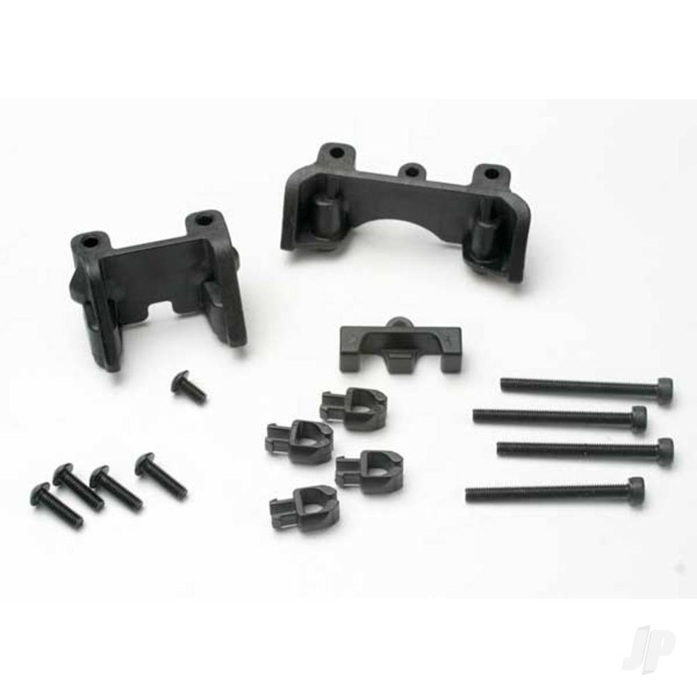 Traxxas Shock mounts (Front & Rear) / wire clip (1pc) / Chassis wire clips (4 pcs) / 3x32mm CS (4 pcs) / 3x6mm BCS (1pc)