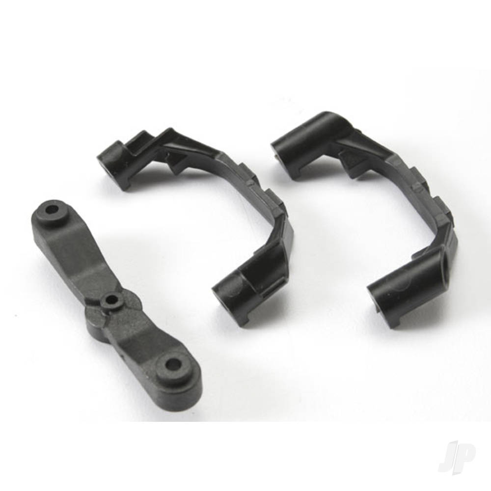 Traxxas Mount, steering arm / steering stops (2 pcs) (lower hinge pin retainer) (includes standard and maximum throw steering stops)