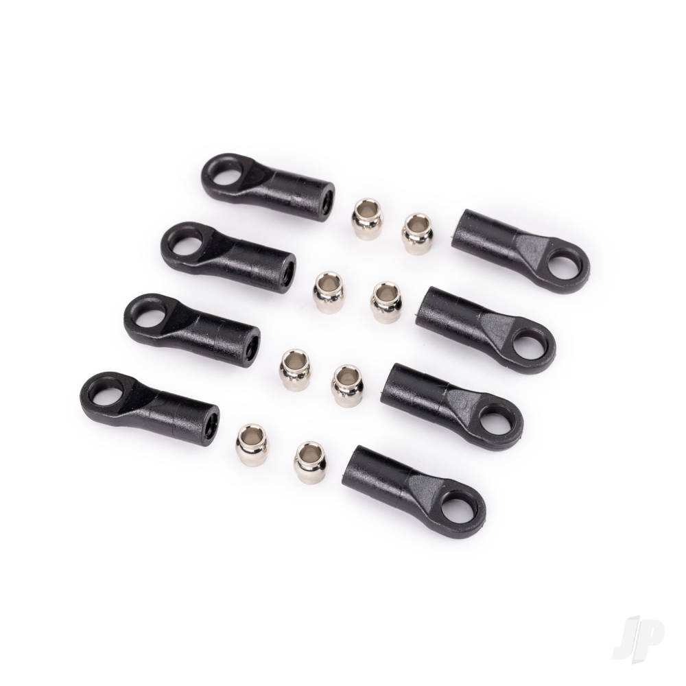 Traxxas Rod ends, long (8)/ hollow balls, steel (8) (for 1:18 TRX-4M vehicle accessory suspension links)