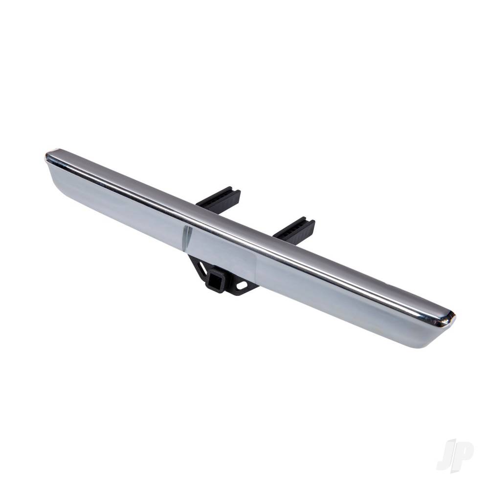 Traxxas Bumper, Rear (Chrome)/ bumper mount/ 3x10 BCS (2)