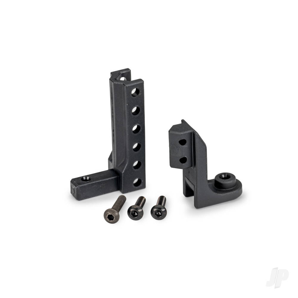 Traxxas Hitch, boat trailer (top & bottom)/ 3x12mm BCS (Black stainless) (2)