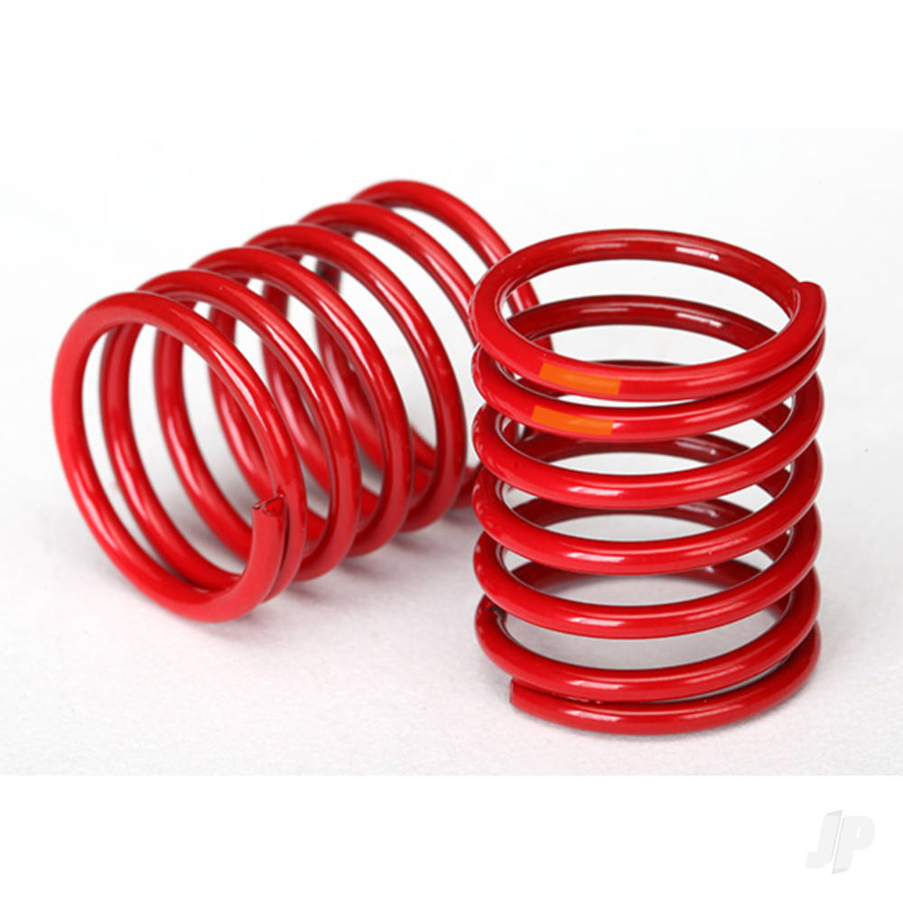 Traxxas Spring, shock (Red) (3.325 rate, Orange stripe) (2 pcs)