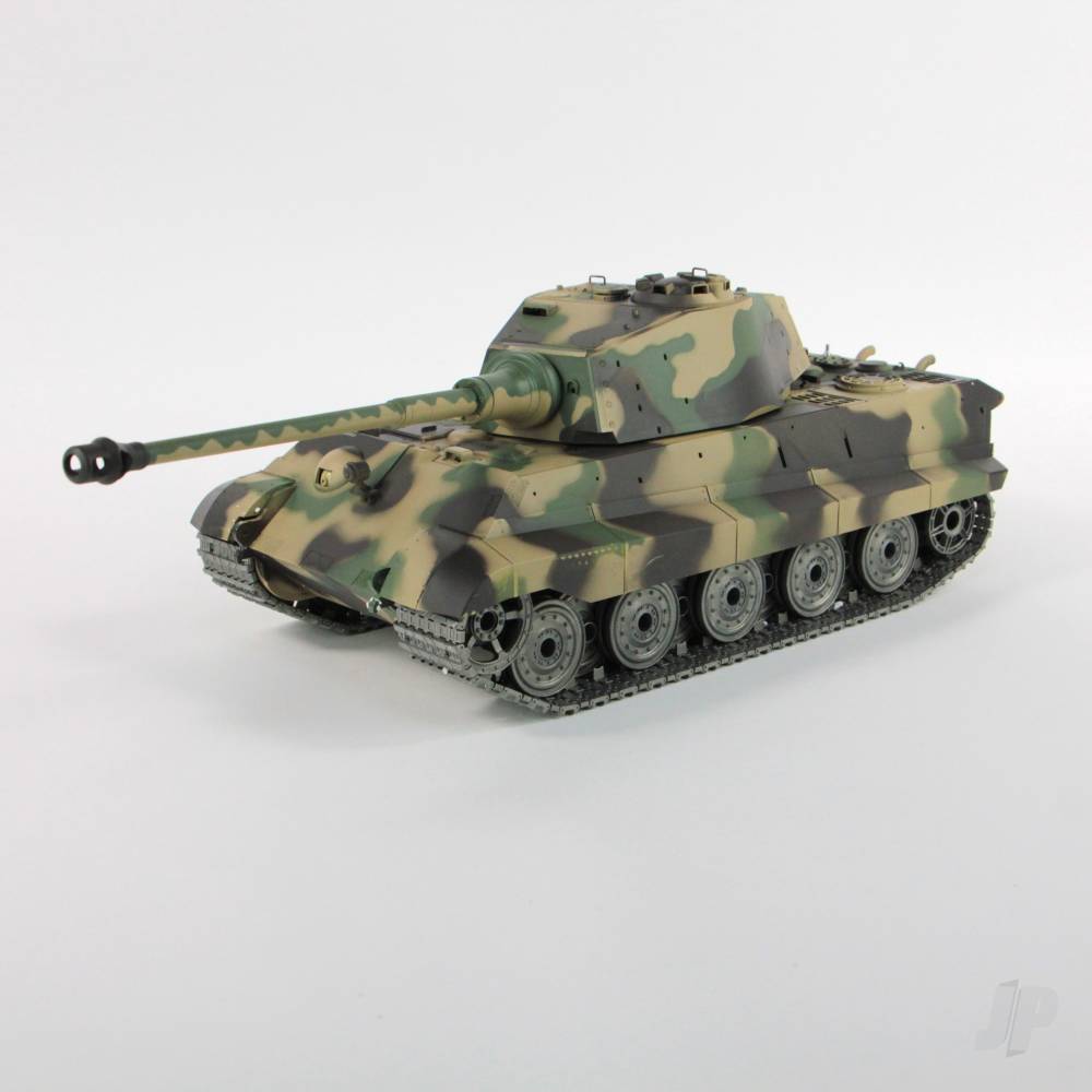 Henglong 1:16 German King Tiger Henschel with Infrared Battle System (2.4GHz + Shooter + Smoke + Sound + Metal Gearbox + Metal Tracks + Metal Road Wheels + Sprocket + Idler)