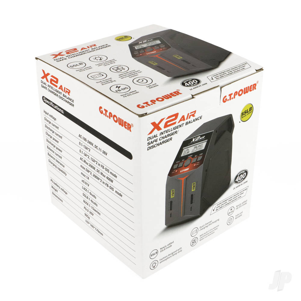 GT Power X2 Air Charger 2x100W AC/DC 12A Charger / Discharger (UK)-6