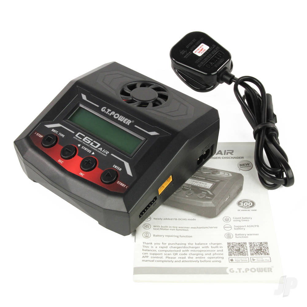 GT Power C6D Air 100W AC/DC 12A Intelligent Charger (UK)-3