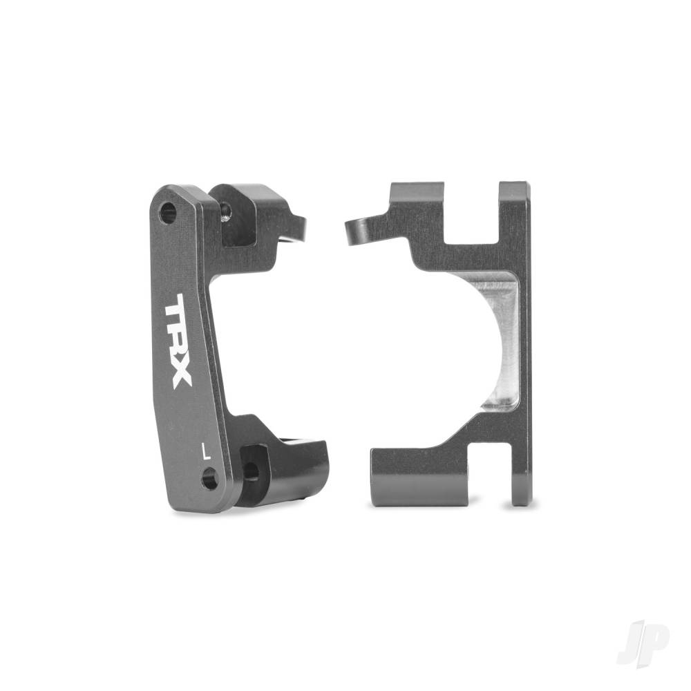 Traxxas Caster blocks (c-hubs), 6061-T6 aluminium (grey-anodised), left & right (for use with #9080 upgrade kit)
