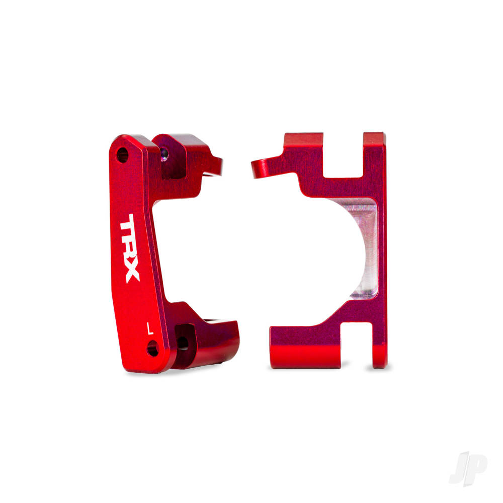 Traxxas Caster blocks (c-hubs), 6061-T6 aluminium (red-anodised), left & right (for use with #9080 upgrade kit)