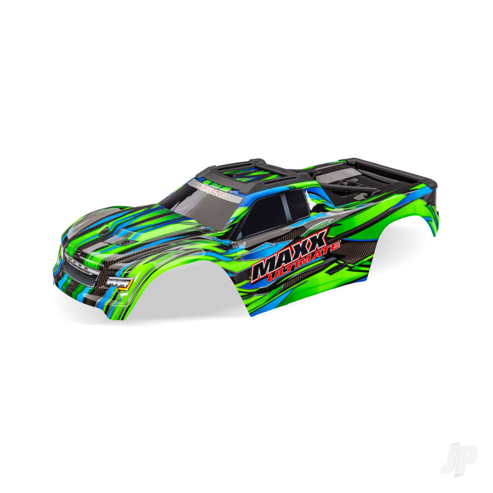 Traxxas Body, Maxx Ultimate, Green (painted, decals applied) (fits Maxx with extended chassis (352mm wheelbase))
