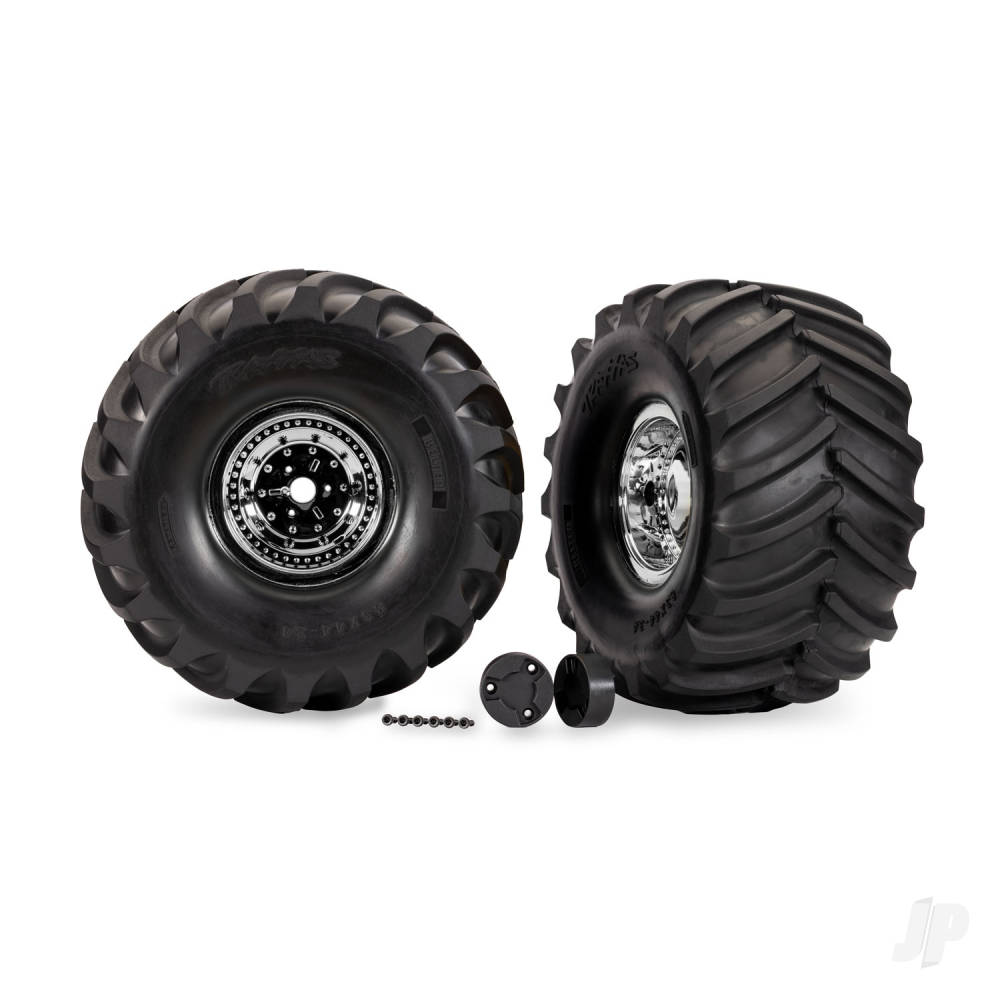Traxxas T&W Wht Whl/Terra Groove Tire
