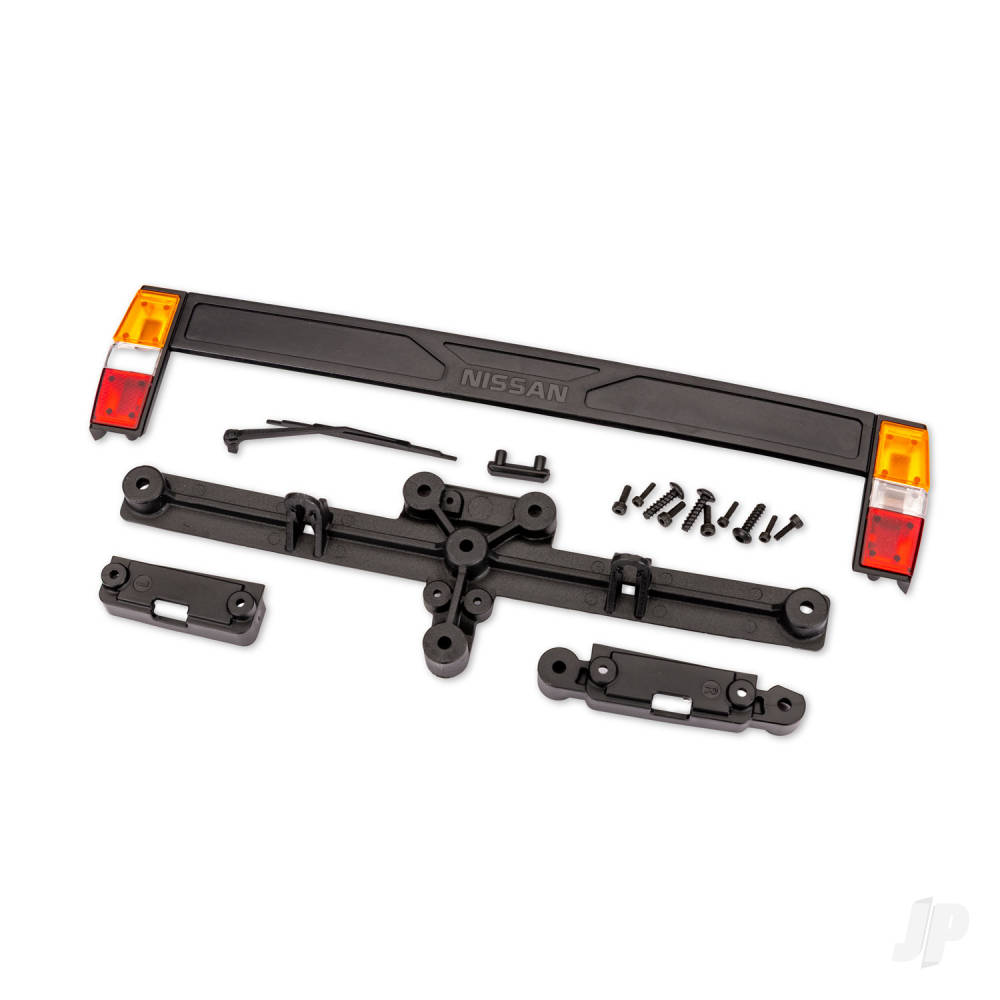 Traxxas Tailgate panel/ tailgate retainer/ tail light lens (left & right)/ door handle/ rear windshield wiper/ 2.6x10mm BCS (3)/ 2x6mm CS (4)/ 1.6x6mm CS (3) (fits #11011 body)