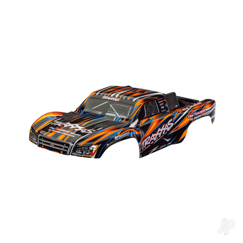 traxxas-body-slash-4x4-also-fits-slash-vxl-slash-2wd-orange-painted-decals-applied-assembled-with-front-rear-latches-for-clipless-mounting-2