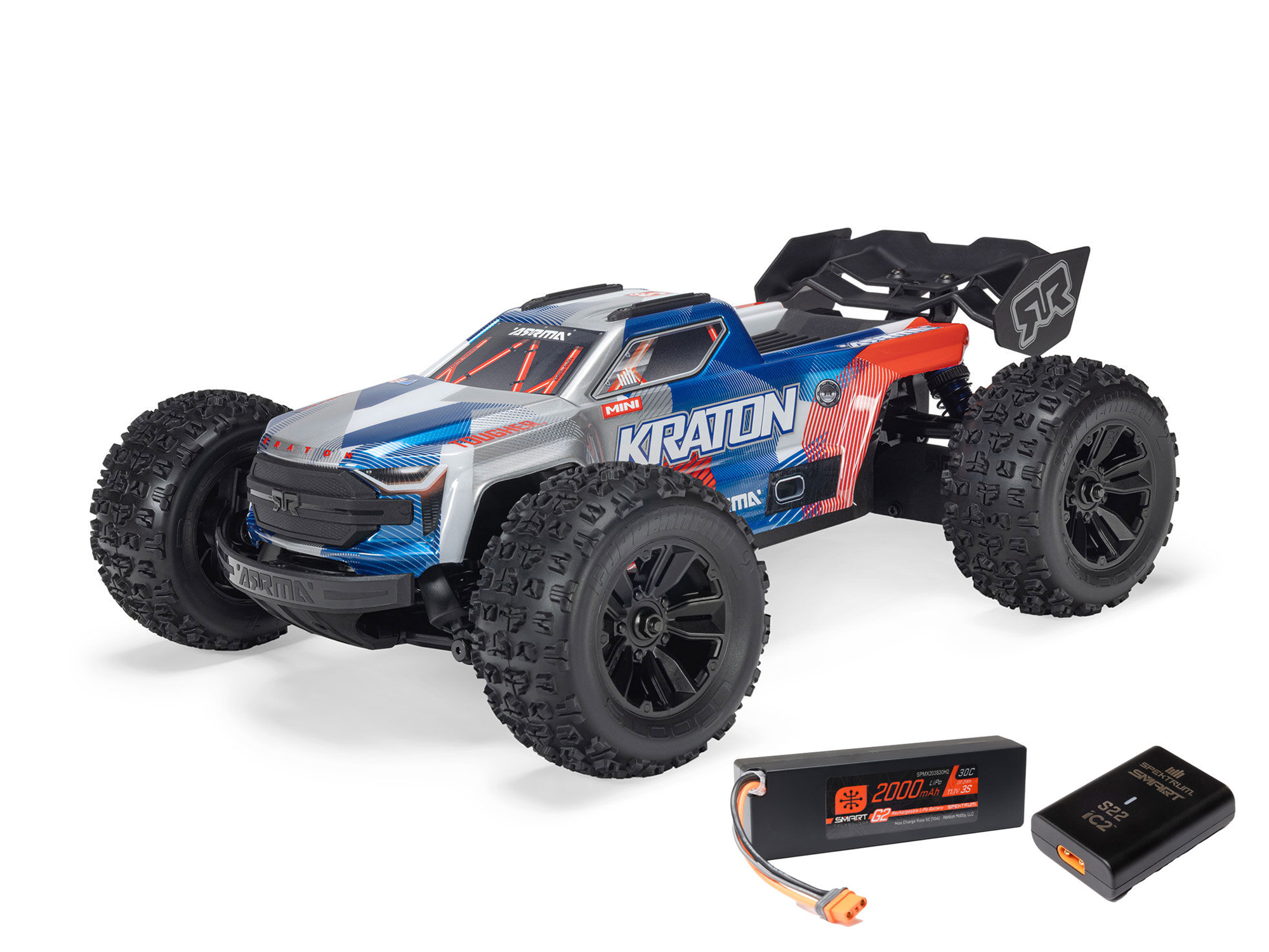 116-mini-kraton-3s-dsc-4x4-rtr-with-battcharg-redblue