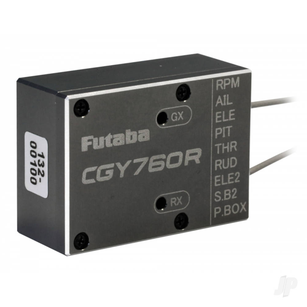Futaba CGY760R-GPB1 3-Axis Helicopter Gyro, T-FHSS/FASSTest Rx and Governor with Programmer-4
