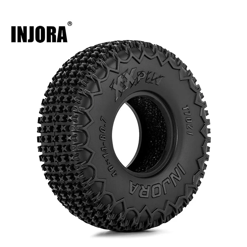 INJORA 0.7" 40*14mm XHX Pin Tires for 1/30 SCX30 (T7021) (4)-1