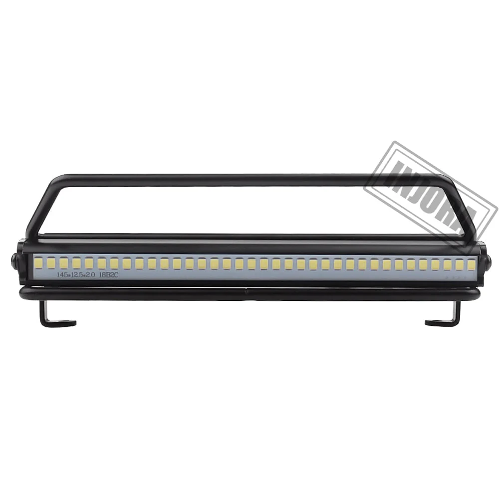 INJORA 245*150mm Luggage Carrier Roof Rack with LED Light Bar for 1/10 RC Crawler-3