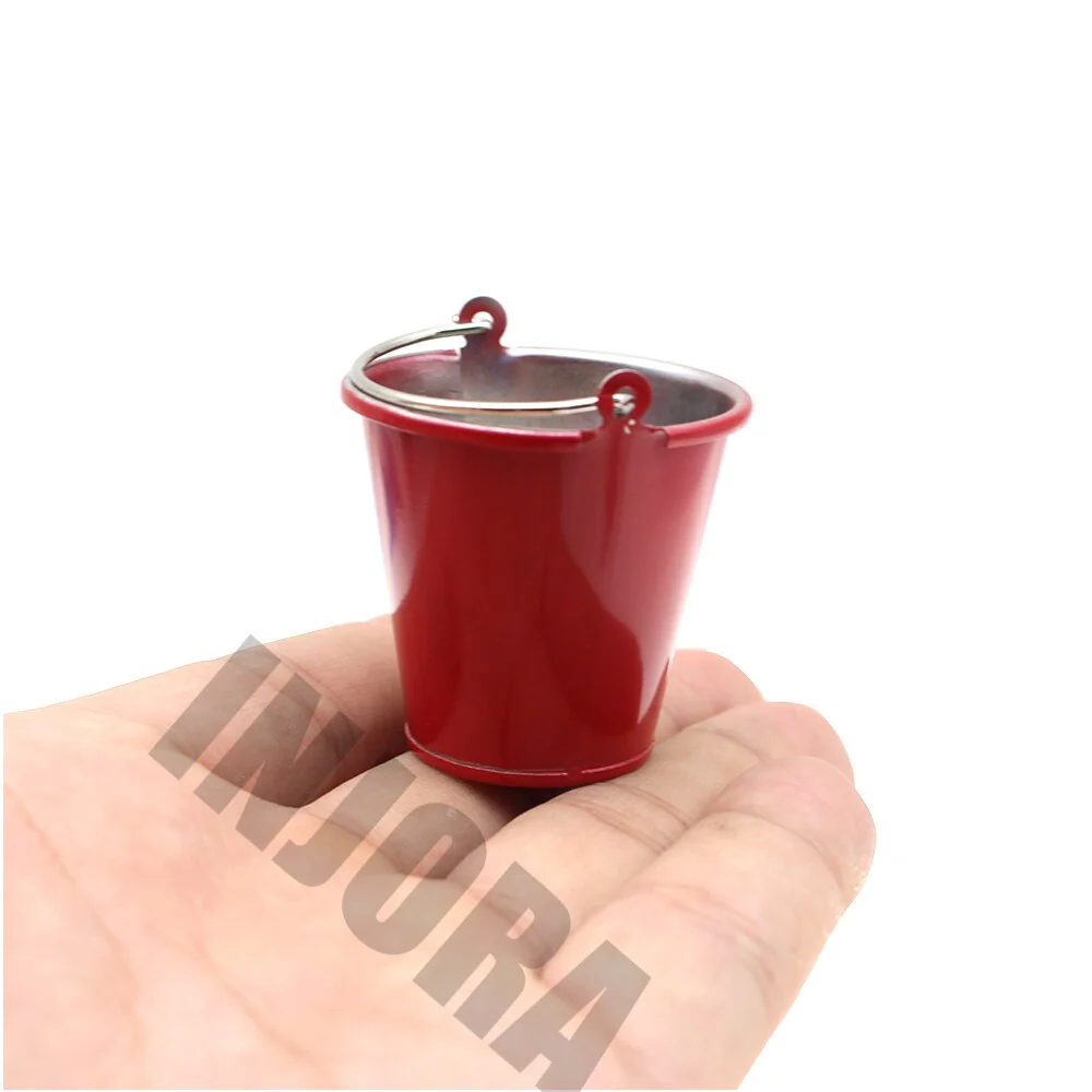 INJORA Mini Red Bucket / Pail Tools Model for 1/10 RC Crawler-4
