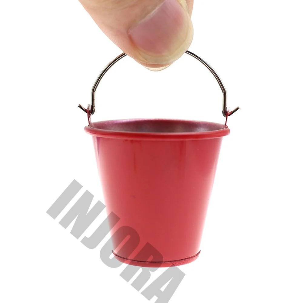 INJORA Mini Red Bucket / Pail Tools Model for 1/10 RC Crawler-6