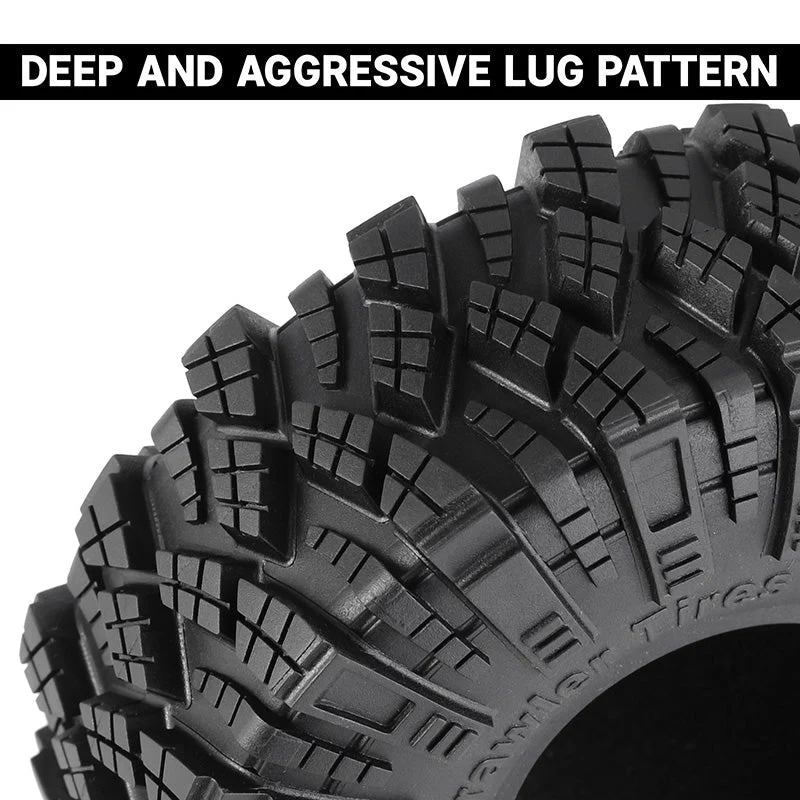 INJORA 1.9" (122*42mm 4.80" OD) Kraken Claw S5 M/T Tires (T1912) (4)-3