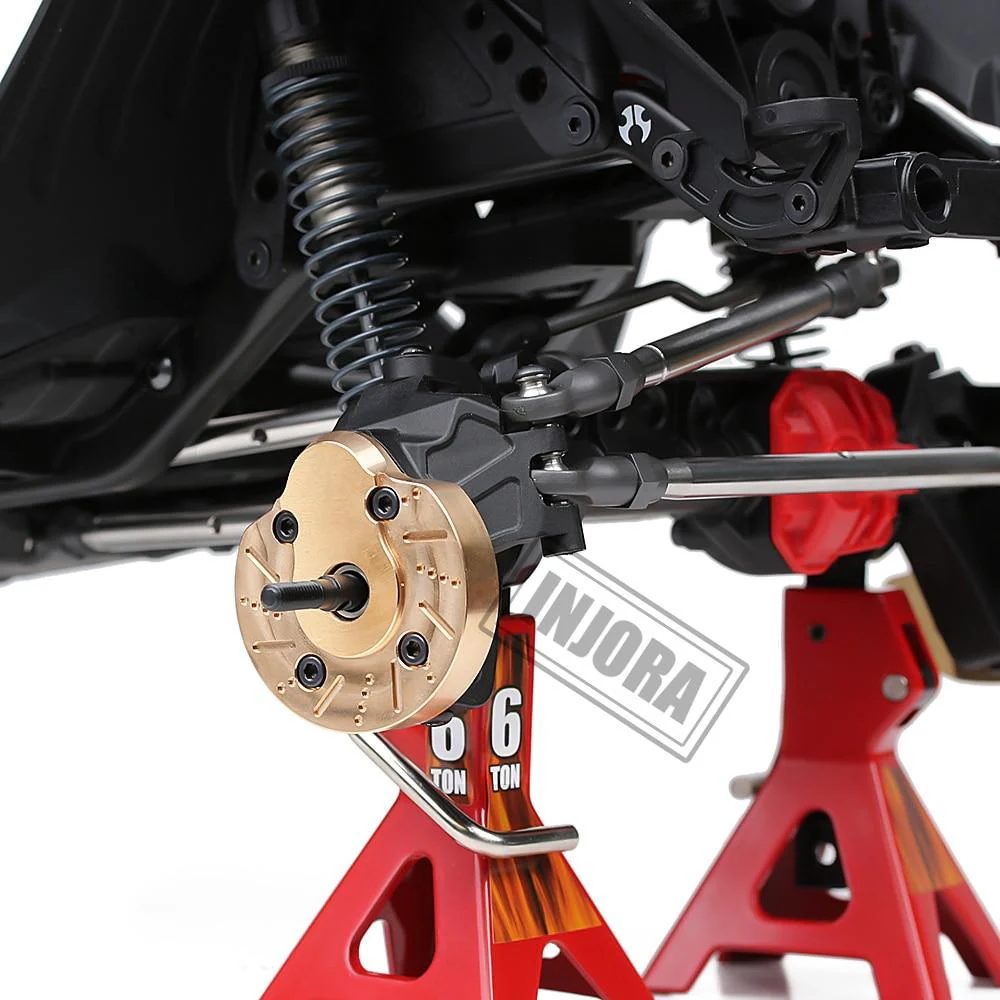 INJORA 2PCS Brass Portal Steering Knuckle Cap Housing for SCX10 III Capra 1.9-5