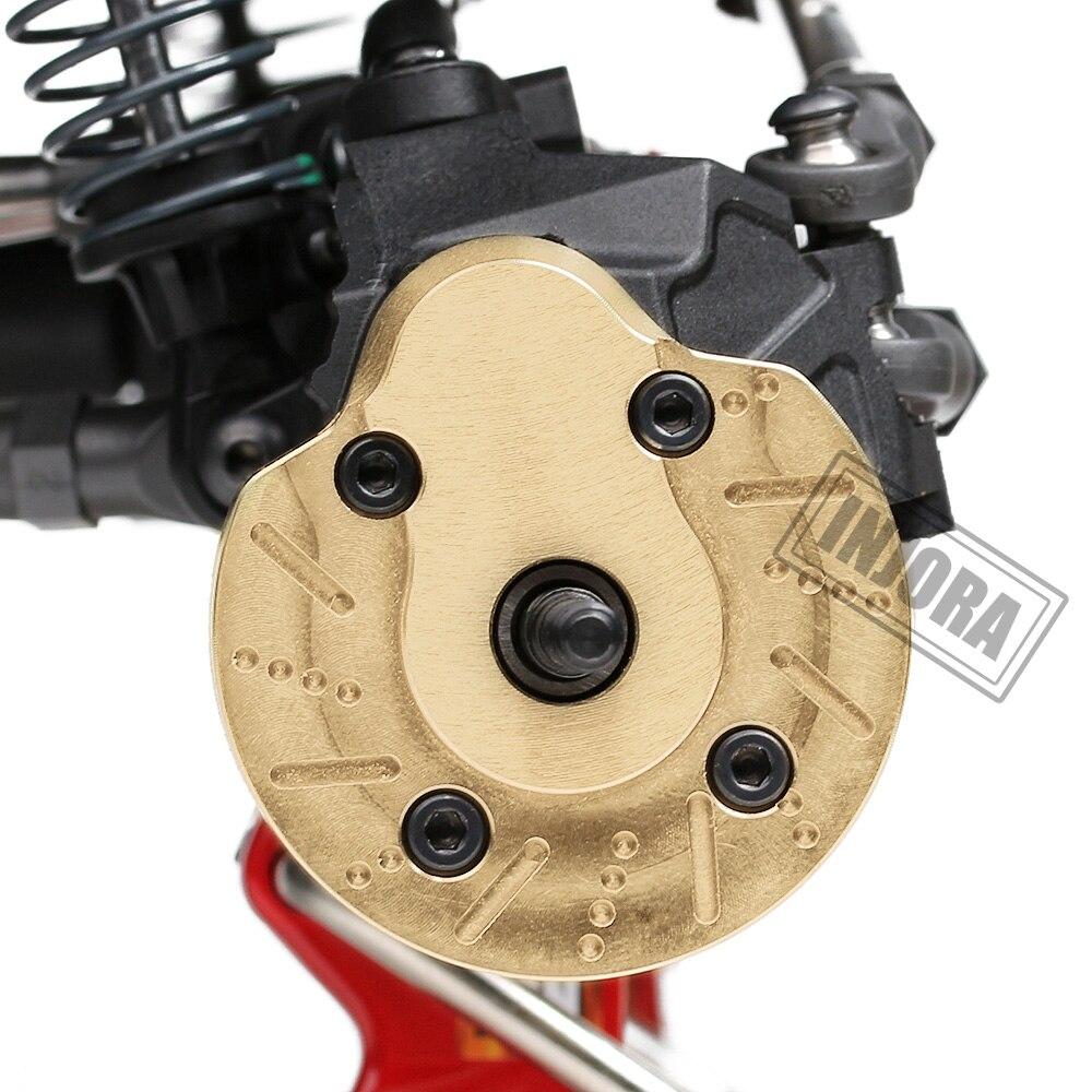 INJORA 2PCS Brass Portal Steering Knuckle Cap Housing for SCX10 III Capra 1.9-6