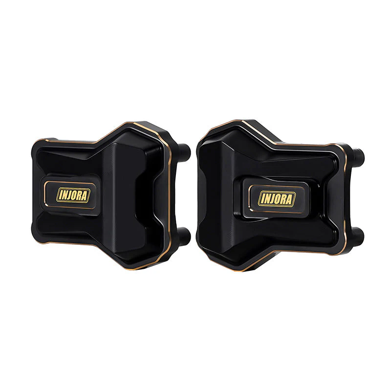 INJORA Black Brass Diff Covers for 1/10 FMS FCX10-3