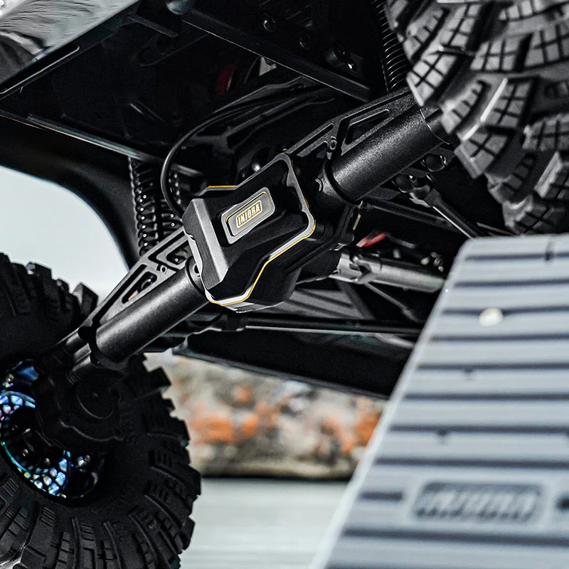 INJORA Black Brass Diff Covers for 1/10 FMS FCX10-4