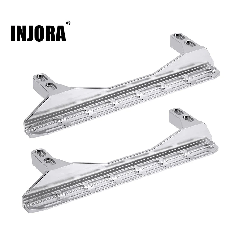 INJORA CNC Aluminum Rock Sliders Side Pedal for 1/10 RC Crawler FMS FCX10-1