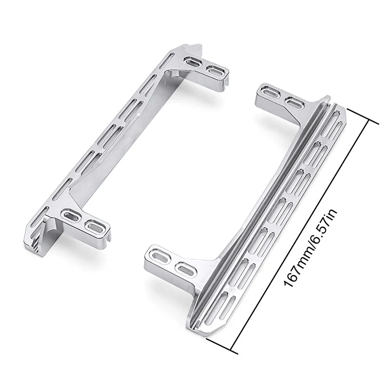INJORA CNC Aluminum Rock Sliders Side Pedal for 1/10 RC Crawler FMS FCX10-2