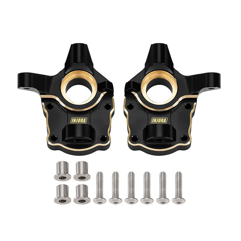 INJORA 58g/pcs Black Brass Steering Knuckles for 1/10 FMS FCX10 K5 LC80 Pro V1-2