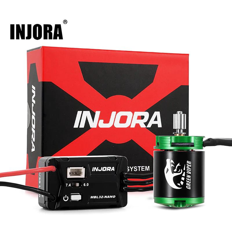 INJORA MBL32-NANO Brushless ESC &amp; 1621 Green Viper Motor for 1/30 SCX30-1