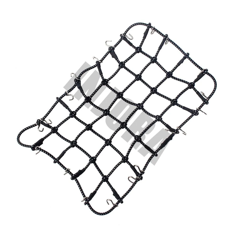INJORA 1PCS Black/Red Elastic Luggage Net for 1/10 RC Rock Crawler - Black-1