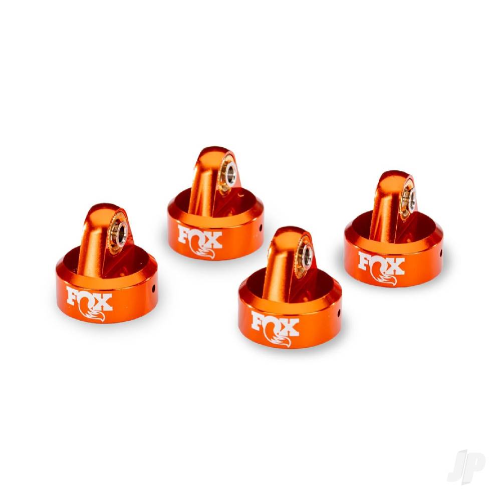 Traxxas Fox Orange Aluminium GTR Shock Caps (4)-1