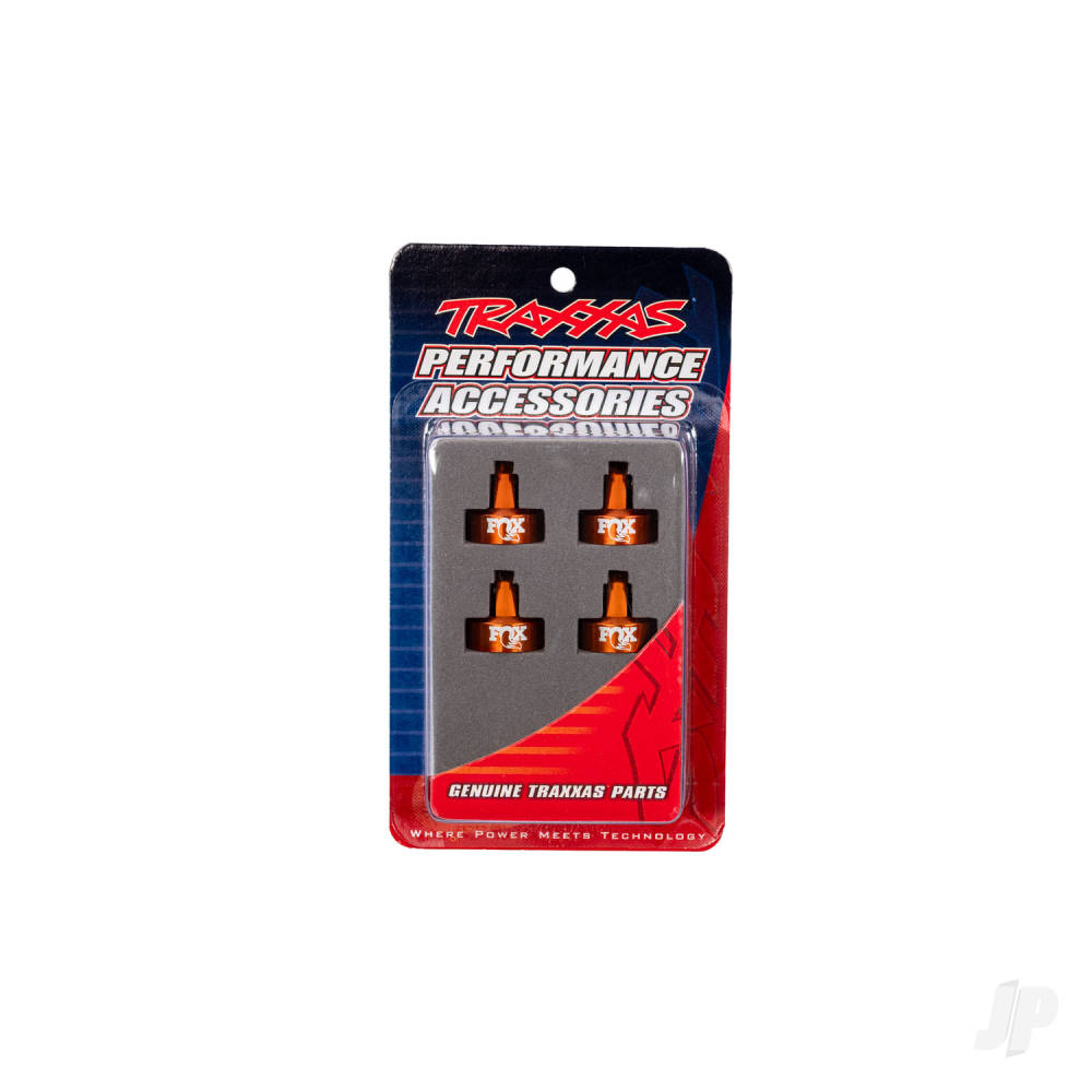 Traxxas Fox Orange Aluminium GTR Shock Caps (4)-3