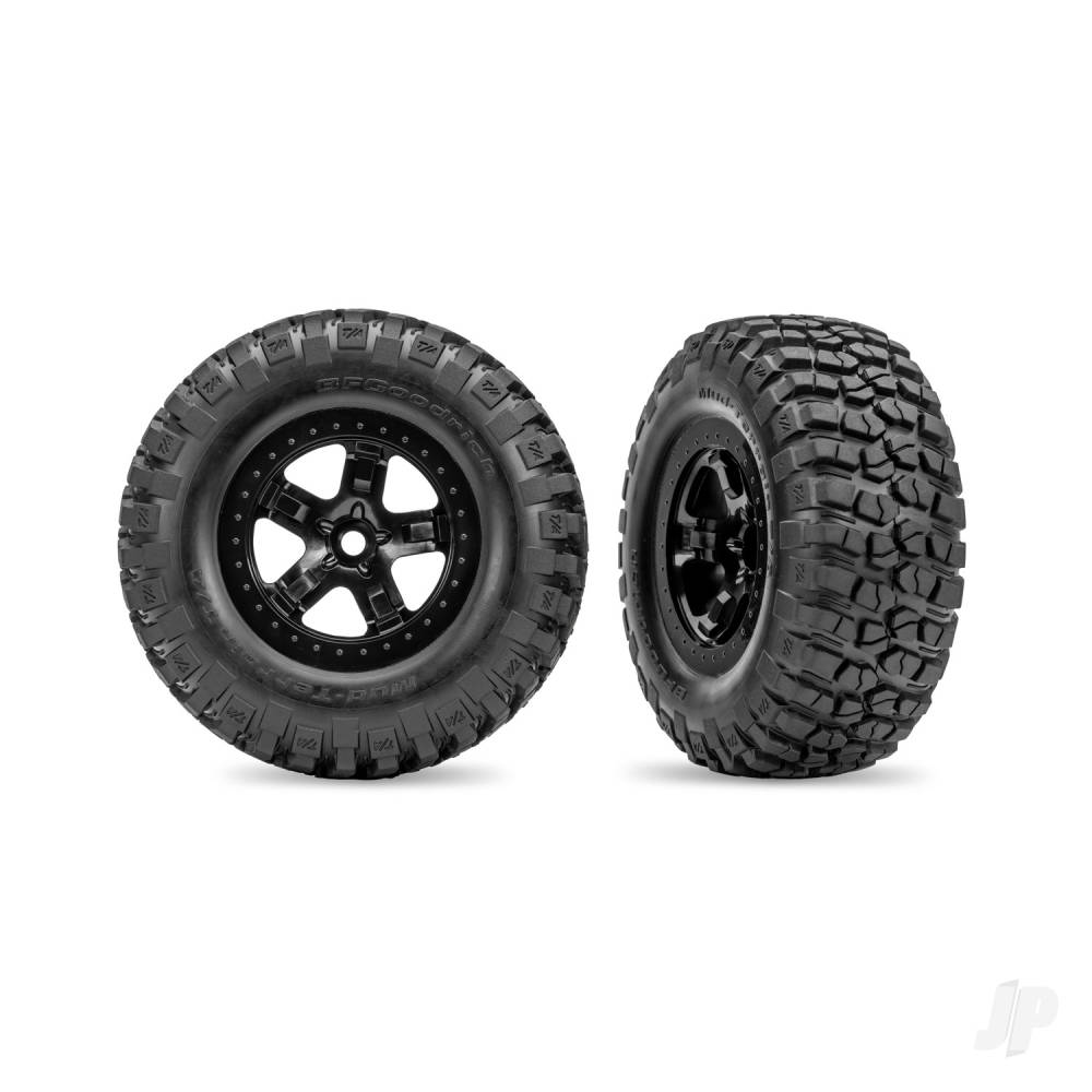 Traxxas SCT Black Wheels & BFGoodrich Tyres (2)