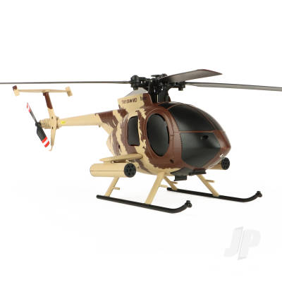MD 500 Scale 250 Flybarless Helicopter with 6 Axis Stabilisation and Altitude Hold (Brown/Sand)