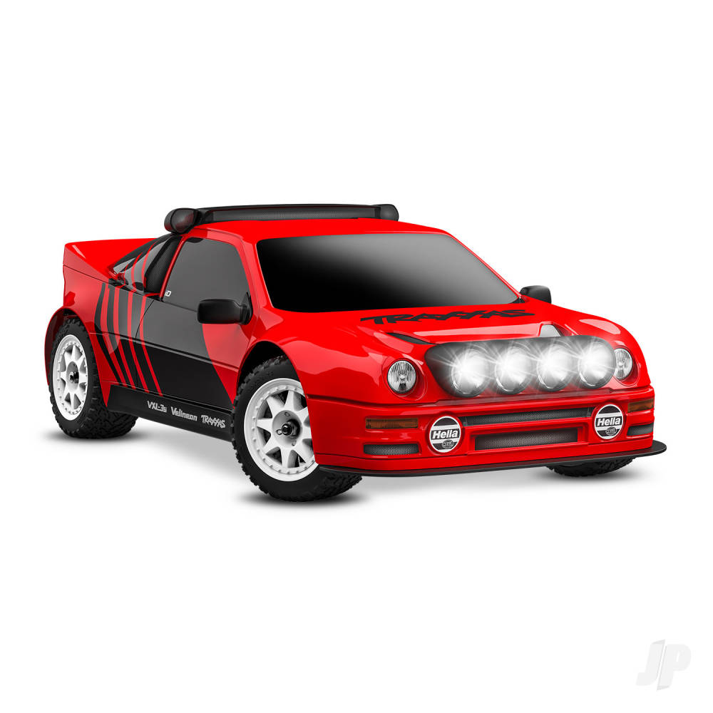 Traxxas Mini Rally VXL Ford RS200 4WD RTR, Red (+ TQi 2-ch, VXL-3S, 2S LiPo, USB-C Charger, Clipless Body)