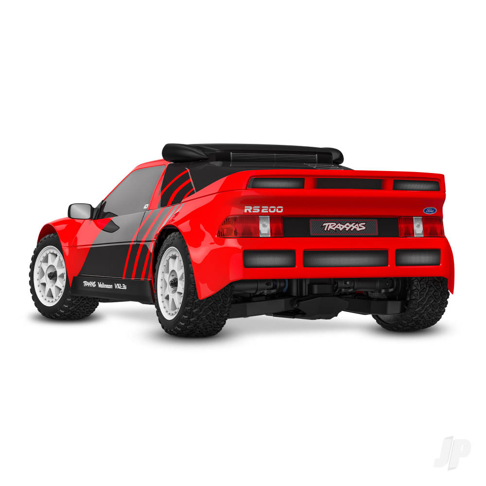 Traxxas Mini Rally VXL Ford RS200 4WD RTR, Red (+ TQi 2-ch, VXL-3S, 2S LiPo, USB-C Charger, Clipless Body)-3