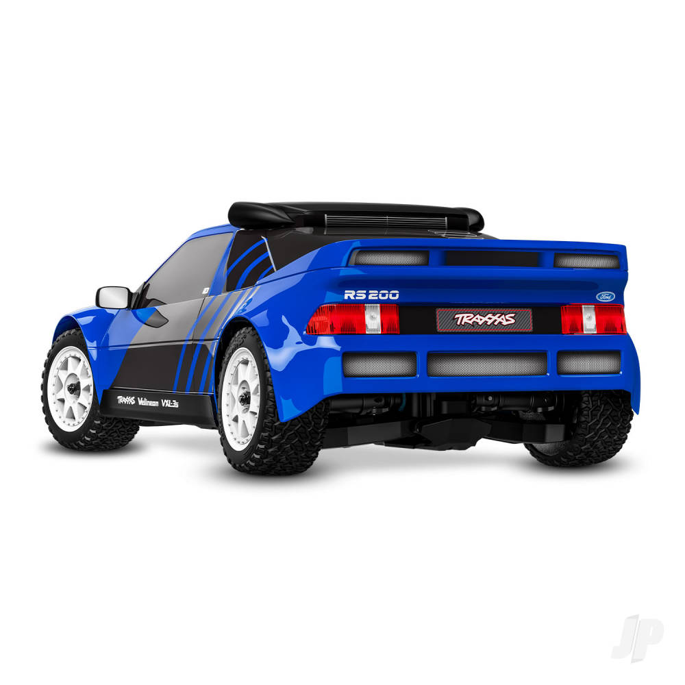 Traxxas Mini Rally VXL Ford RS200 4WD RTR, Blue (+ TQi 2-ch, VXL-3S, 2S LiPo, USB-C Charger, Clipless Body)-3
