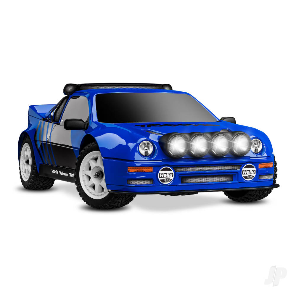 Traxxas Mini Rally VXL Ford RS200 4WD RTR, Blue (+ TQi 2-ch, VXL-3S, 2S LiPo, USB-C Charger, Clipless Body)-4