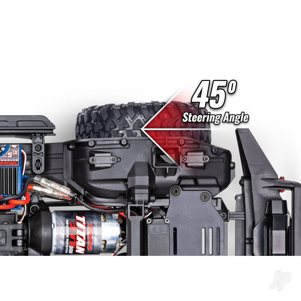 Traxxas TRX-4 Sport 1:10 4X4 Electric All-Terrain Crawler Truck, Grey (+ TQ 2-ch, XL-5 HV, Titan 550, Clipless Body)-14