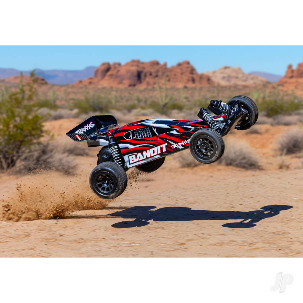 Traxxas Bandit HD XL-5 1:10 2WD RTR Electric Buggy, RedX (+ TQ 2-ch, Titan 550, 7-Cell NiMH, 4A USB-C Charger)-5