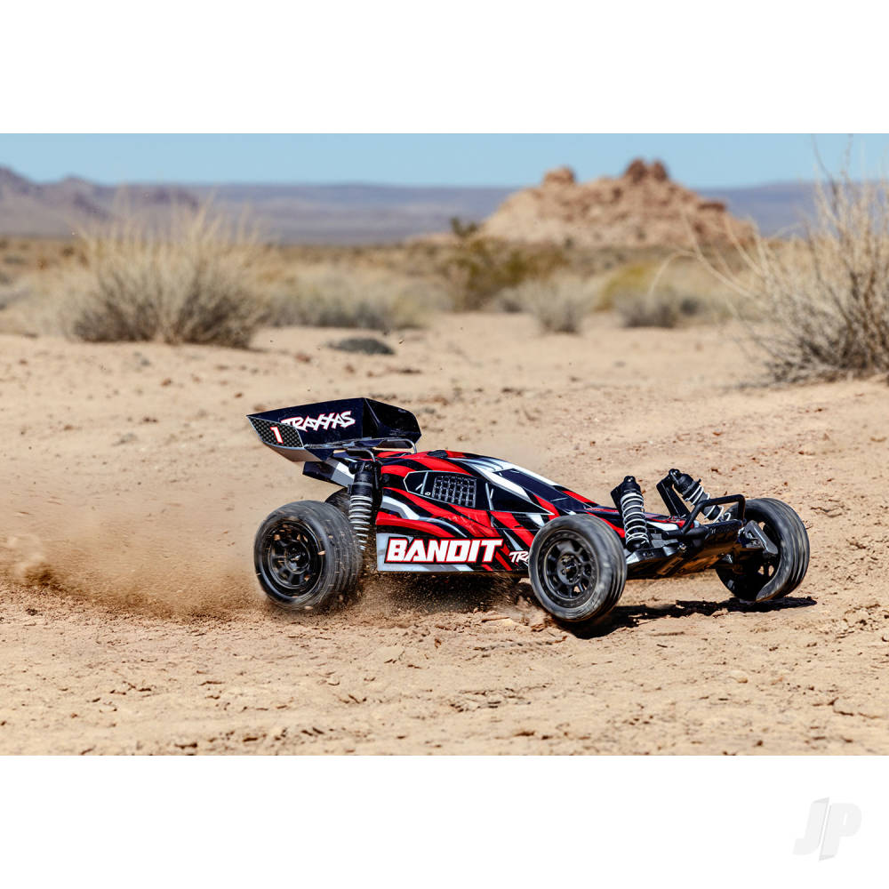 Traxxas Bandit HD XL-5 1:10 2WD RTR Electric Buggy, RedX (+ TQ 2-ch, Titan 550, 7-Cell NiMH, 4A USB-C Charger)-6